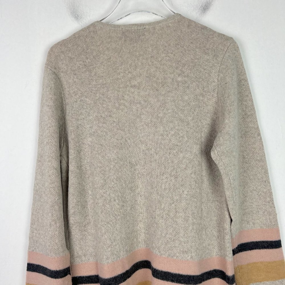 NWOT Stitch Fix Fortune & Ivy Striped Long Sleeve Open Cardigan Sweater Medium M - Picture 8 of 9